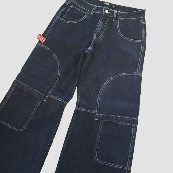 Jaded London Colossus Fit W28  Actual 32 x 32 Wide Leg Baggy Skater Y2K Grunge - Picture 4 of 16